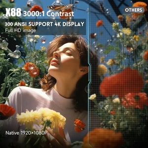 Projecteur de jeux vidéo intelligent Full HD 1080P, cinéma maison, 300 ANSI, projecteur de films et de réunions, Android 13, mini projecteur numérique Wifi - Product Image 3