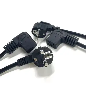 2 Câble d'alimentation femelle mâle 5FT 3 PIN Standard EU IEC 60320 angle C19 à schuko cordon d'alimentation Ac Power Cordons