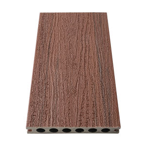 Planches de terrasse WPC co-extrudées en bois carbonisé à six trous, carrées, imperméables, lisses, écologiques, pour jardin, extérieur, cour et parc - Product Image 3