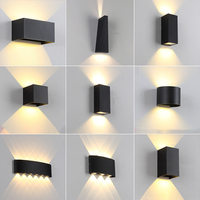 12W Offre Spéciale Cube Étanche Angle Réglable Led Applique Murale Carré Extérieur Haut et Bas Moderne Led Appliques Murales