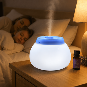 Série H02, réservoir à triple sécurité rainuré, remplissage facile, pour soulager la toux et la congestion, fonction veilleuse LED intelligente, certifié CE, 3L - Product Image 2