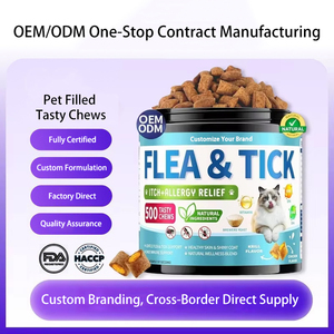 Golosinas Masticables Suaves para el Cuidado de la Piel y el Pelaje de Mascotas, Apoyo contra <span class=keywords><strong>Pulgas</strong></span> y Garrapatas, Alivio de Picazón y Alergias para Perros y <span class=keywords><strong>Gatos</strong></span> - Product Image 2