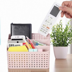 Plastik 5 Gitter Kosmetischer Grobes Schreibwaren Und Verschiedenes Das Trapezformigen Escritorio Aufbewahrungskorb Sortiert - Product Image 6