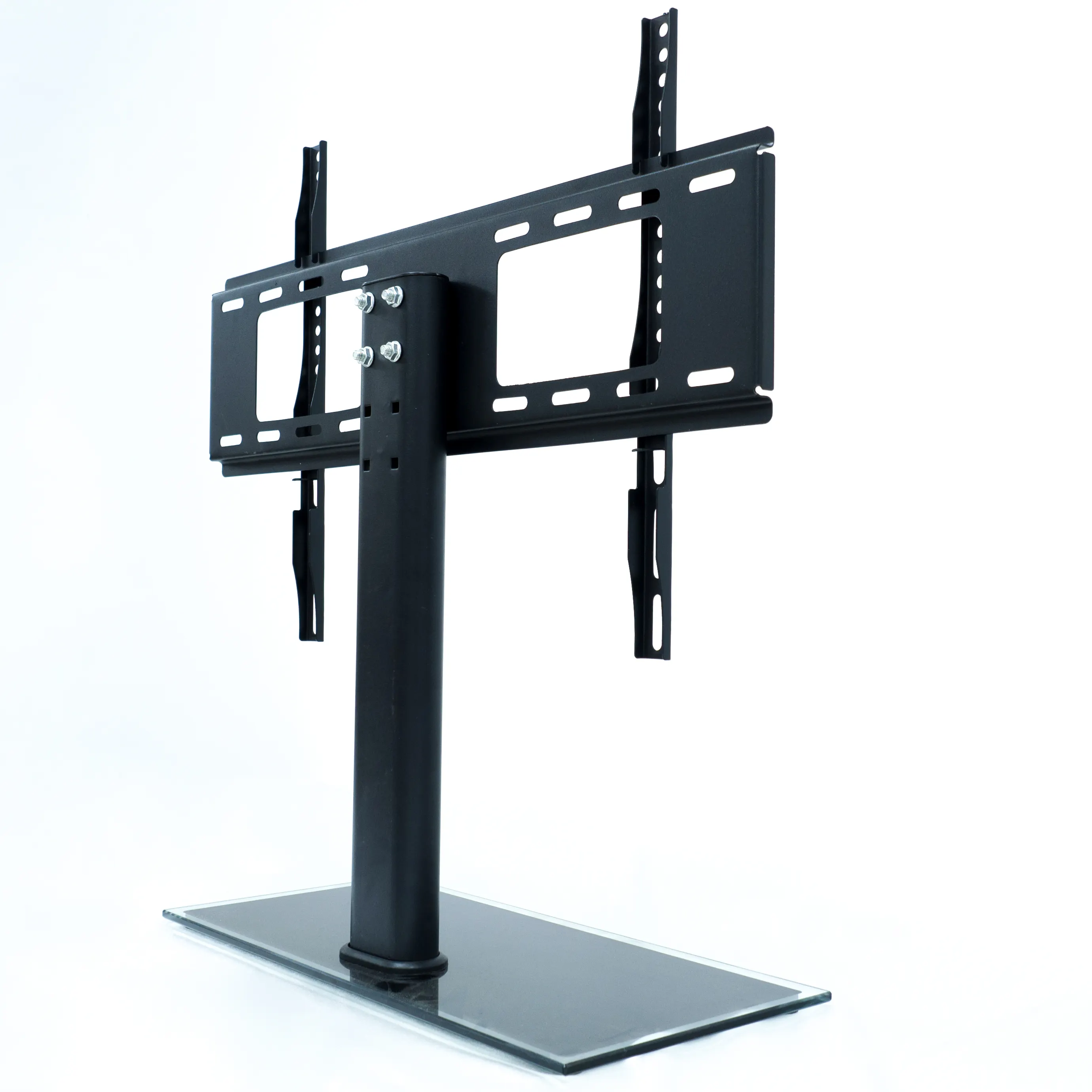 903 Hot Selling Tempered Glass Base Fits For 32-55 Inch Flat Screen Monitor Base Table TV Holder