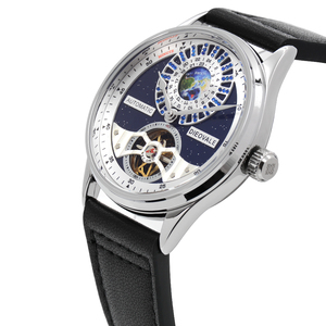 Reloj Mecánico Tourbillon para Hombre, Correa de Cuero Negra, Reloj de Pulsera Deportivo de Lujo Automático, Reloj de Moda Resistente al Agua 3ATM para Hombre - Product Image 3