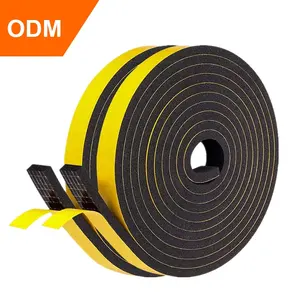 Fita de vedação à prova d'água, fita de vedação de espuma de alta densidade epdm tiras de neoprene, vedação pe única face