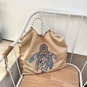 Vente en gros Sac en tissu écologique en nylon brodé pour femmes Sac à bandoulière de grande capacité - Product Image 3