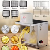 Automatische Aardappel Duw Machine Multifunctionele Groente Snijmachine Wolf Tooth Golvende Aardappelchips Stick Maker Machine 220v