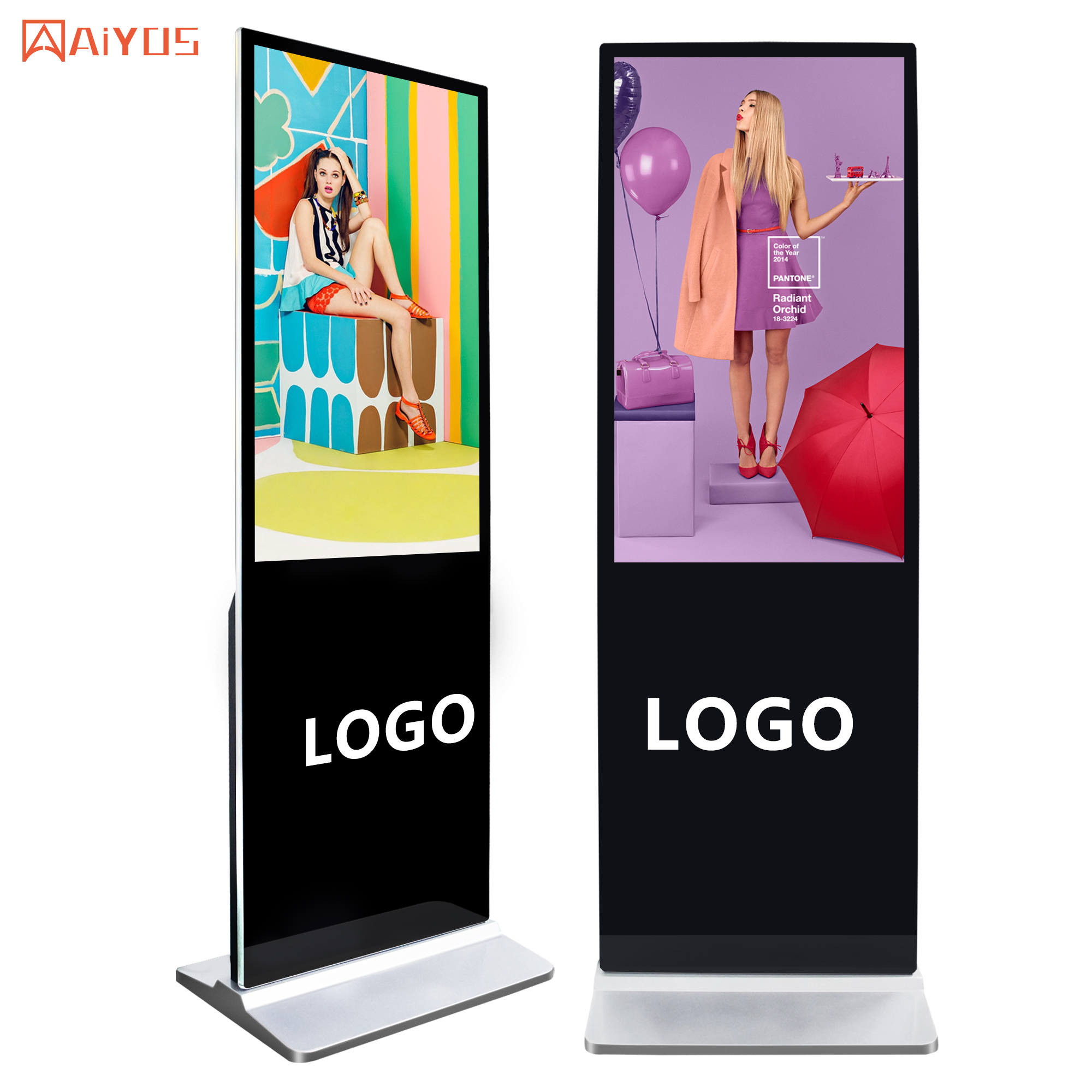 43 "49" 55 Inch Android Systeem Vloerstaande Digital Signage Indoor Lcd Kiosk Reclame Mediaspeler