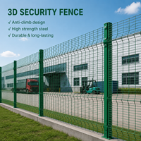 Panel de Cerca 3D con Núcleo de Acero Galvanizado, Tratamiento de Superficie con Revestimiento de PVC, Resistente a los Rayos UV y Ecológico, Precio de Fábrica