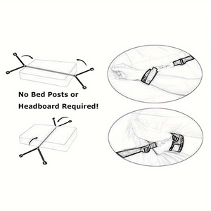Kit de <span class=keywords><strong>bondage</strong></span> et de fixation pour jeux adultes, avec menottes, ceinture réglable, jouets érotiques BDSM. - Product Image 3