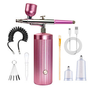 Kit d'aérographe électrique miniature rechargeable portable avec pompe, alimentation par gravité, vitesse réglable pour la peinture artistique par pulvérisation - Product Image 3