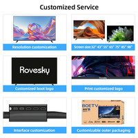 Téléviseur intelligent 65 pouces 4K LCD/LED avec commande vocale, écran plat ultra-fin sans cadre, téléviseur pour salle de bain, TV gratuite et en direct