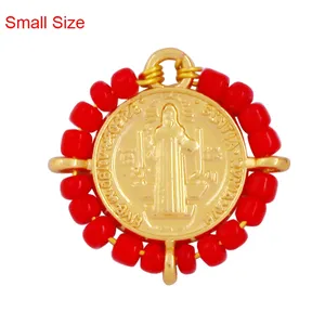 Mode Bohème Style Coloré Perles De Verre Pendentif Charme, Religieux Jésus Vierge Marie Bijoux Collier Bracelet Fourniture K50 - Product Image 2