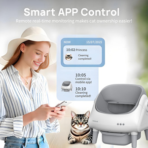 PETAOK Easy Clean Self Cleaning Plastic <strong>Litter</strong> <strong>Box</strong> Smart Automatic <strong>Cat</strong> Toilet Open-Top APP Control Dual Safety Sensors Large - Product Image 3