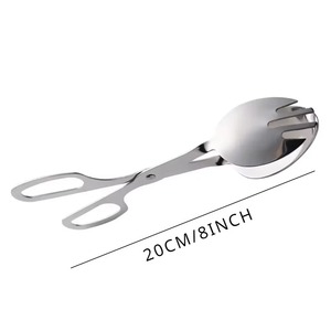 1 pièce Pince de cuisine robuste en acier inoxydable pour salades, mini-gâteaux, pâtisseries, pain et steaks - Product Image 5