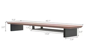 Wooden Controller Stand Vertical <strong>Laptop</strong> Desk <strong>Shelf</strong> with Monitor Stand for School Use - Product Image 4