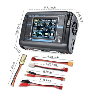 Cargador de Baterías Lipo RC de Doble Canal HTRC T240 <span class=keywords><strong>DUO</strong></span> 240W 10A con Pantalla Táctil y Puerto USB para Juguetes de Radiocontrol - Product Image 5