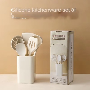 Utensilios de Cocina de Silicona, Juego de Utensilios de Cocina con Mango de Silicona, Utensilios de Cocina con Cubo de Almacenamiento - Product Image 1