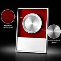 Plaque de concessionnaire agréé en alliage d'aluminium haut de gamme personnalisée avec incrustation en velours, récompense de reconnaissance d'entreprise de luxe