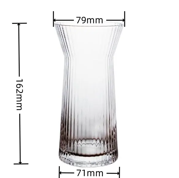 Fleurs créatives faites à la main 2024 nouveau design vase en verre dépouillé