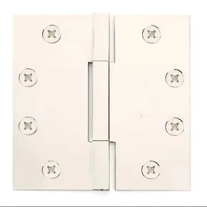 Engsel pintu penutup lembut nikel poles engsel pintu tugas berat barel persegi kuningan padat 4 "x 4" engsel pintu persegi standar