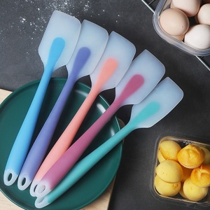Kitchen Food Grade Silicone Spatula <b>Set</b> White <b>Baking</b> & Pastry Tools with Round Handle for Cooking & <b>Baking</b> - Product Image 4
