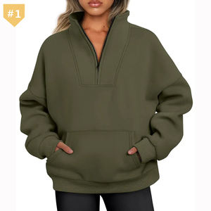 Sudaderas con Media Cremallera, Sudaderas con Cierre de Cremallera, Sudaderas Extra Grandes, Conjuntos de Otoño, Ropa de Invierno - Product Image 1