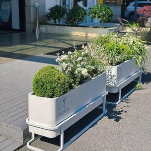 Jardinière surélevée en métal <span class=keywords><strong>pour</strong></span> extérieur, grande boîte de plantation, <span class=keywords><strong>pot</strong></span> de fleurs étanche <span class=keywords><strong>pour</strong></span> la décoration de magasin - Product Image 4
