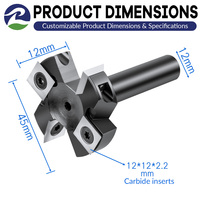 Fraise de dégauchissage à lame remplaçable pour le nettoyage des fonds, pour le travail du bois, pour la découpe de panneaux et de spoilboards, pour routeurs CNC 5 axes