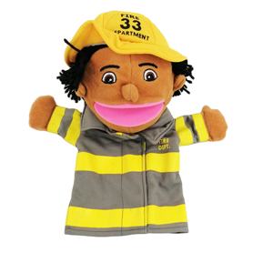 Juguete <span class=keywords><strong>de</strong></span> marioneta <span class=keywords><strong>de</strong></span> mano <span class=keywords><strong>de</strong></span> felpa <span class=keywords><strong>de</strong></span> educación negra <span class=keywords><strong>de</strong></span> <span class=keywords><strong>bombero</strong></span> juguete <span class=keywords><strong>de</strong></span> peluche suave para niños regalo familiar para niños - Product Image 1