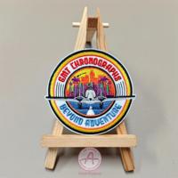 Merrow Bordure découpée au laser Écusson de broderie Iron-onGarment Personnalisé Écusson de broderie au design personnalisé Accessoire pour chapeau