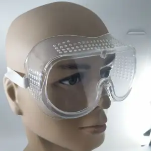 고품질 노동 보호 안전 안경 통기성 김서림 방지 PVC 투명 렌즈 고글