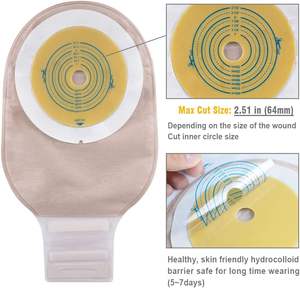 One Piece Urostomia Saco Médico Drenável Ostomia Estoma Colostomia Saco Cut-to-Fit - Product Image 5