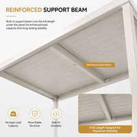 Étagère de rangement en métal robuste avec structure en acier, panneaux renforcés, garde-corps de sécurité, design gain de place pour la maison, le garage, le bureau