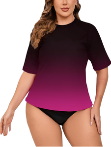 Rashguard MMA Femme Manches Courtes 220g Spandex/Polyester Tissu Rafraîchissant Imprimé par Sublimation Coutures Plates UPF50+ Active Water - Product Image 1