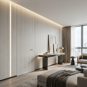 Natural Texture Japanese Style Internal Door 55dB Soundproof Waterproof Moisture-proof Zen Wood Door for <strong>Spa</strong> and Hotel - Product Image 3