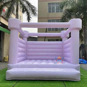 Commercial Grade Light Pastel Wedding Inflatable <b>Castle</b> White Bouncy Jumping <b>Castle</b> - Product Image 3