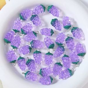 Resin Fruits <strong>Charms</strong> for Children's DIY Jewelry Making Elegant Grape Apple Pendant Accessories Earrings Necklace Great Gift - Product Image 3