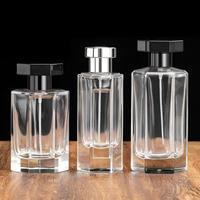 Botol Parfum Kaca Isi Ulang 50ml Kristal Jernih dengan Desain Heptagonal Unik untuk Penyimpanan & Perjalanan DIY