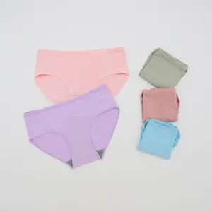 High Quality Multi Size Custom Logo Service Women Panties Hot Selling Solid Colors Wholesale Breathable Ladies Underwear