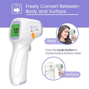 AOJ Medical LCD Digital Termômetro Infravermelho Testa Sem Contato com 0.1C Precisão e 32 Memória para Adultos e Crianças - Product Image 3