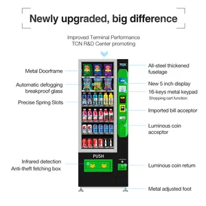TCN-Mini máquina expendedora de bebidas frías, Combo de 5 pulgadas para alimentos y bebidas, barata