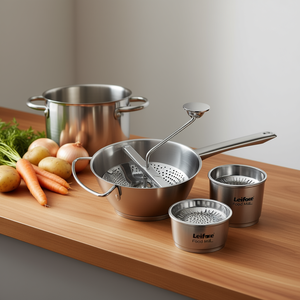 Leifheit Food <b>Mill</b> 3 Grinding Attachments Fine Medium Coarse For Pureeing Cooking - Product Image 3