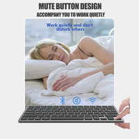 Keyboard Nirkabel Multimedia 78 Tombol 2.4Ghz Ultra Tipis USB Type-C Sinkronisasi Multi-Perangkat untuk Laptop PC Pad Macbook Tablet