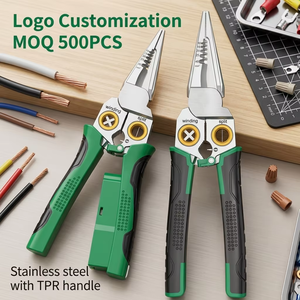 Alicates Multifunción 7 en 1 para Electricista, <span class=keywords><strong>de</strong></span> Acero Inoxidable, con Función <span class=keywords><strong>de</strong></span> Prueba <span class=keywords><strong>de</strong></span> Voltaje y Cortador <span class=keywords><strong>de</strong></span> Cables - Product Image 1