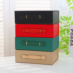 Trong Kho Sang Trọng Đóng Mở Hộp Quà Tặng Bao Bì Giấy Gấp Hộp Với PU Xử Lý - Product Image 2