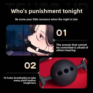 Orta boy pembe silikon yetişkin sahne seks oyuncakları SM esaret dişli tam silikon ağız Mouth ağız topu ile - Product Image 3