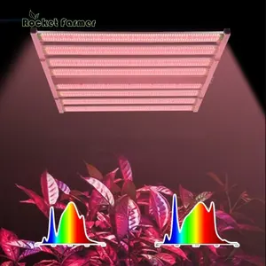 바 당 높은 PPFD 750LED 3 조광기 접이식 식물 텐트 온실 채소 램프 전체 스펙트럼 8 바 1200W LED 조광 성장 빛