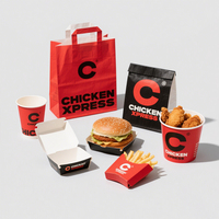 Boîtes à frites en papier recyclé imprimées sur mesure, emballages pour hamburgers de restauration rapide, boîtes à hamburgers jetables pliables